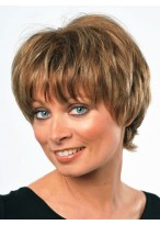 Short Full Lace Human Hair Straight Wig 