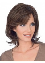 Natural Straight Mid-Length Lace Front Human Hair Wig 