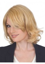 Medium Length Human Hair Lace Wig 