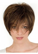 Feminine Short Crop Lace Front Remy Hair Wig 