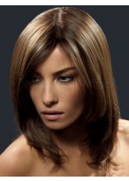 Shoulder-length Glueless Lace Front Human Hair Wig 