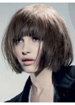 Charming  Remy Human Hair Capless Bob Wigs  