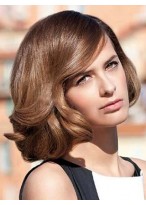 Life Lovely Meidum Bob Big Wavy Frontal Lace Wig 100% Indian Remy Hair about 12 Inches 