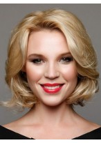 Medium Length Wavy Luxury Human Hair Wig 