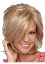 Shoulder Length Layered Cut with Bangs Wig 