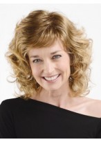Mid-length Wavy Human Hair Wig 
