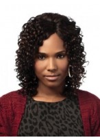 Fashion Mid-Length Curly 100% Human Hair Wig 