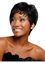 Boy-cut Asymmetrical Short Synthetic Wig 