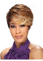 Asymmetrical style Short Wavy Synthetic Wig 