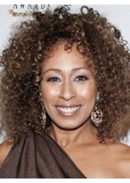 Personalized Short Curly Brown African American Lace Wigs for Women 