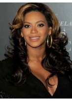 Fashionable Long Curly Brown African American Full Lace Wigs for Women 