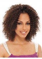 Custom Short Curly No Bang African American Lace Wigs for Women 