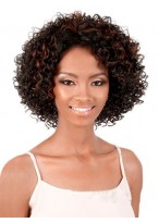 Concise Short Curly No Bang African American Lace Wigs for Women 