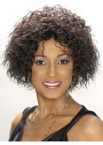 Short Curly African American Lace Wigs for Women 8 Inch 