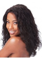 New Medium Curly No Bang African American Lace Wigs for Women 14 Inch 