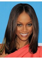 Dainty Medium Straight African American Full Lace Wigs for Women 14 Inch 