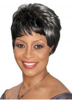New Short Wavy Black African American Lace Wigs 