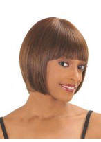 Top-rated Short Straight Full Bang African American Wigs for Women 10 Inch  