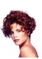 Prevailing Short Curly No Bang African American Lace Wigs for Women 