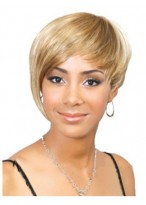 Hot Short Straight Full Bang African American Wigs for Women 