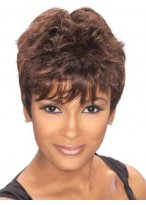 Trendy Short Wavy African American Wigs 