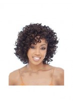 Shining Short Curly No Bang African American Lace Wigs for Women 10 Inch 