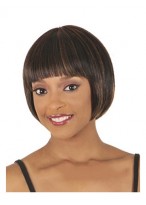 Sparkle Short Straight Full Bang African American Wigs for Women 10 Inch 