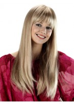 Long Sleek Style Synthetic Fashion Wig 