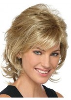 Mid-Length-Wavy Lace Front Synthetic Wig 