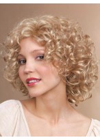 Curly Medium Length Synthetic Wig 