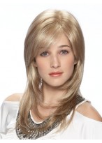 Long Layered Light Blonde Lace Front Synthetic Wig 