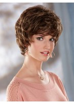 Short Tousled Curly Synthetic Capless Wig 