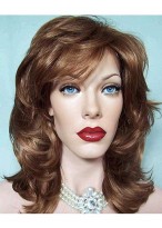 Flattering Medium Wavy Synthetic Lace Front Wig for Woman 