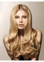Prevailing Long Soft Wavy Top Quality High Heated Fiber Hair Wig for Woman about 22 Inch 