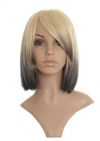 12" Drew Barrymore Straight Synthetic Grey Wig 