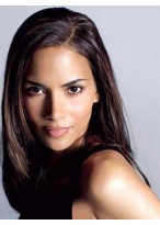 14" Halle Berry Remy Human Hair Straight Wig 