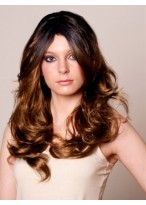 Fearne - Wavy Black in to Brown Dip-Dye Wig 