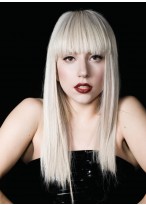 lady gaga Long Straight Synthetic Wig 