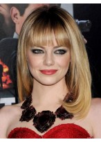 Emma Stone Light Blonde with Full Bangs 