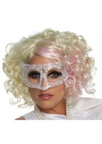 Attractive Medium Curly Lady Gaga Lace Front Wig for Woman 