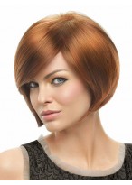 Collar Length Straight Capless Classic Bob Wig 