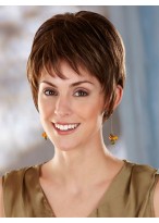Natural Straight Short Synthetic Lace Front Wig 