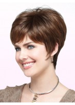 Popular Brunette Pixie Cut Cropped Wig 