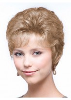 Apricot Frost Short Layered Synthetic Wig 