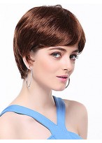 Short Straight Auburn Synthetic Wig 