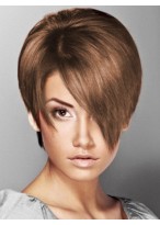 Capless Short Straight Synthetic Wig 