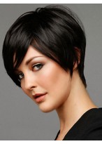 Fabulous Capless Short Straight Human Hair Wig 