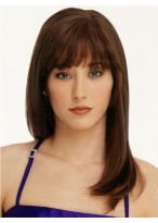 Long Straight Human Hair 3/4 Full Lace Wig 
