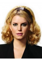 Mid Length Synthetic Spiral Curls Half Wig 