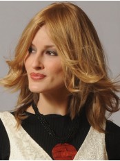14" Blonde Wavy Human Remy Hair Wigs